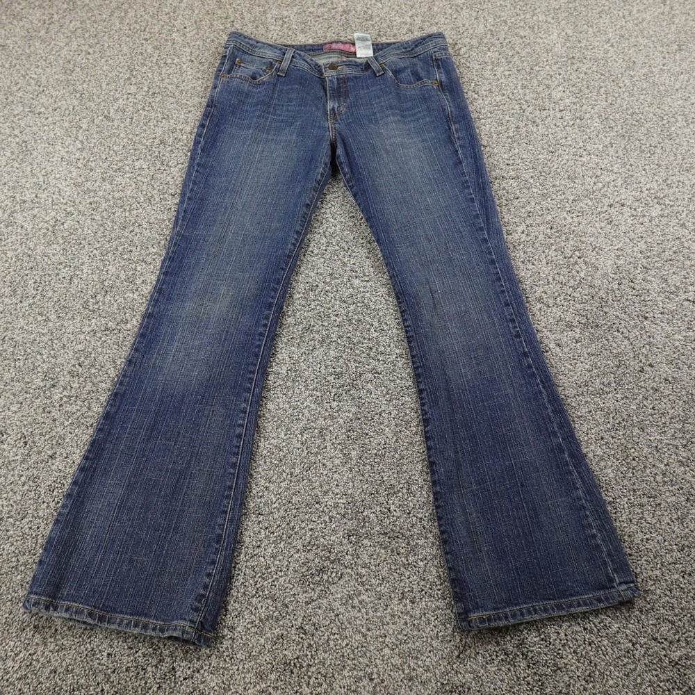 Levis Jeans Womens 13 Blue Denim Pants 518 Bootcut Flare Stretch Western Y2K 00s